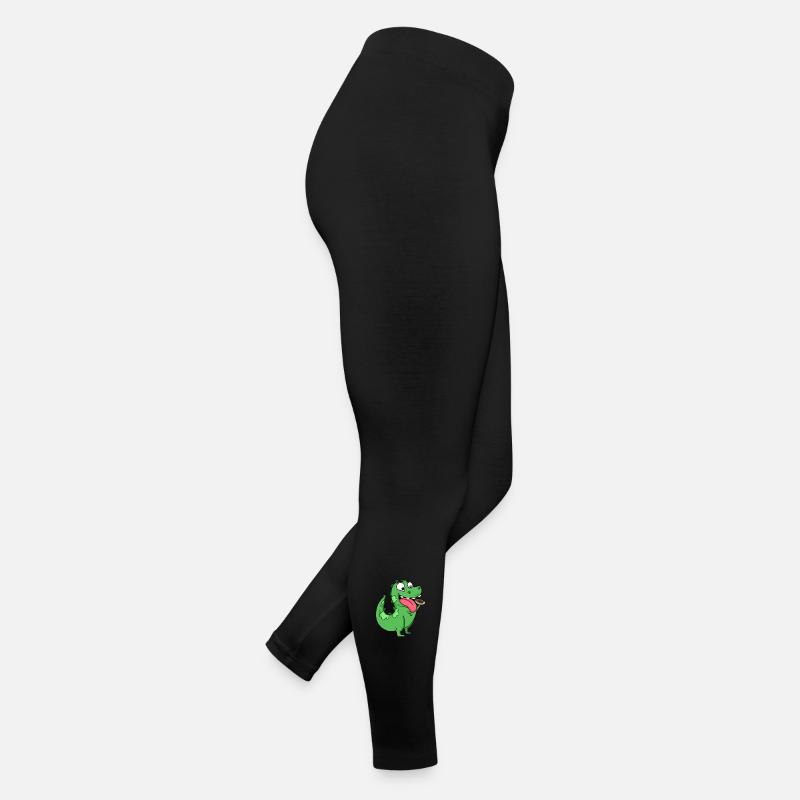 Dino Motif Dinosaur Donut Women’s Jersey Leggings