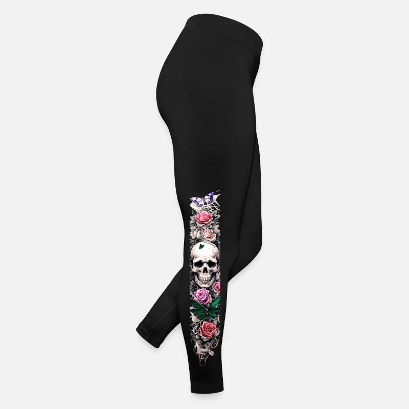 Skull Roses Papillons Legging en jersey Femme