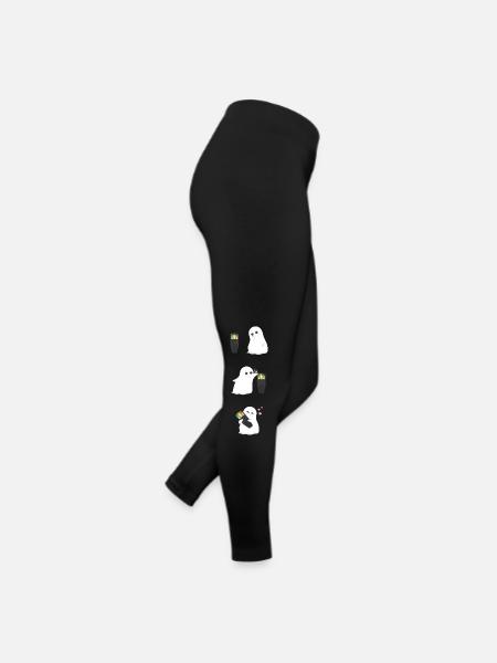 Geist K II Meter - Frauen Jersey Leggings - Schwarz - Rechts