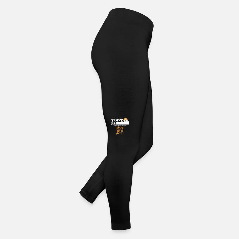 Tokyo Orange - Women’s Jersey Leggings - black
