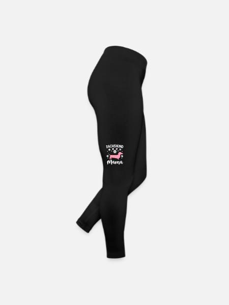 Chien teckel - Legging en jersey Femme - noir - Droite