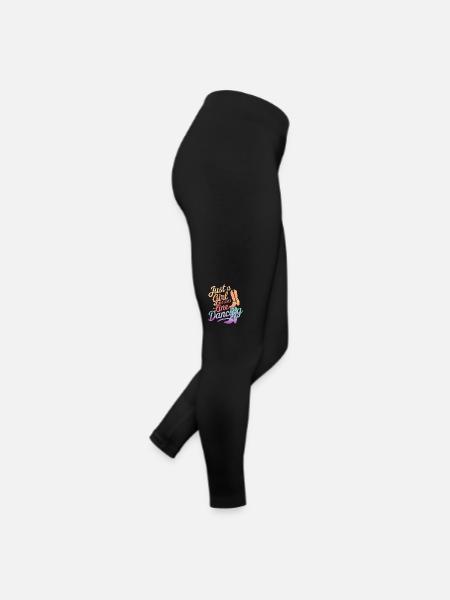 Line Dancing Tanzen Tänzer - Frauen Jersey Leggings - Schwarz - Rechts