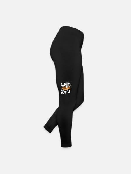 Waffles Breakfast Sweets - Women’s Jersey Leggings - black - Right