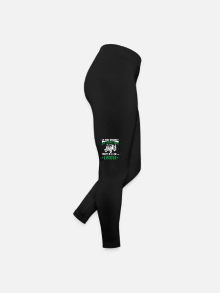 Né Pour Conduire Tracteur Forcé D'aller À L'école - Legging en jersey Femme - noir - Droite