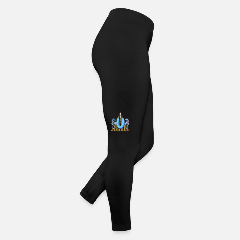 seepferdchen e 262 u - Frauen Jersey Leggings - Schwarz