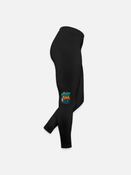 Street Soul Graffiti – Motif d’art mural urbain - Legging en jersey Femme - noir - Droite