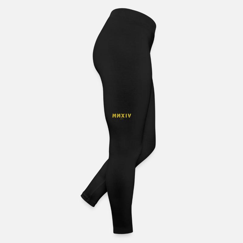 Chiffres romains année de naissance Fabriqué en 2014 Legging en jersey Femme