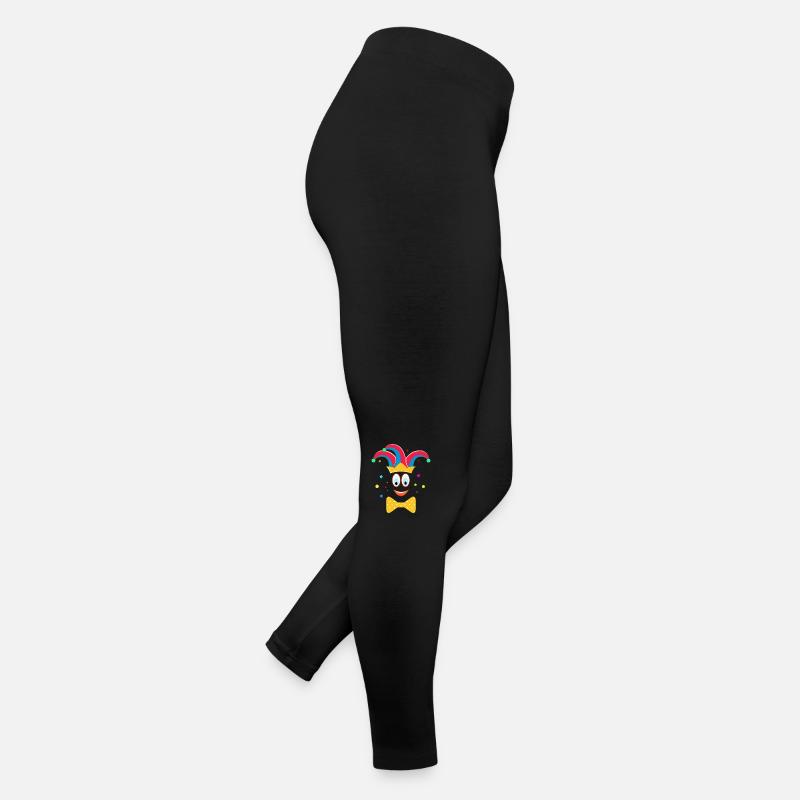 Ein lustiger Clown Karneval mit der Fliege Frauen Jersey Leggings