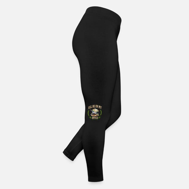 Je serai dans mon bureau le jardin travaille avec des fleurs Legging en jersey Femme
