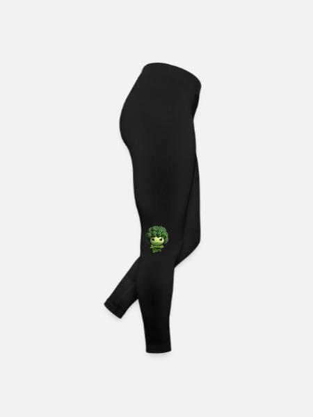 Broccoli Beauty Girl - Women’s Jersey Leggings - black - Right