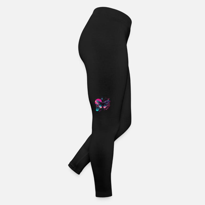 Träume von Neon Butterfly Frauen Jersey Leggings