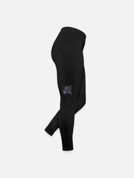 Beast Electric Cat - Frauen Jersey Leggings - Schwarz - Rechts