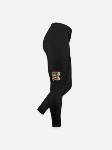 Millésime 2018 - Citation d’anniversaire rétro 2018 - Legging en jersey Femme - noir - Droite