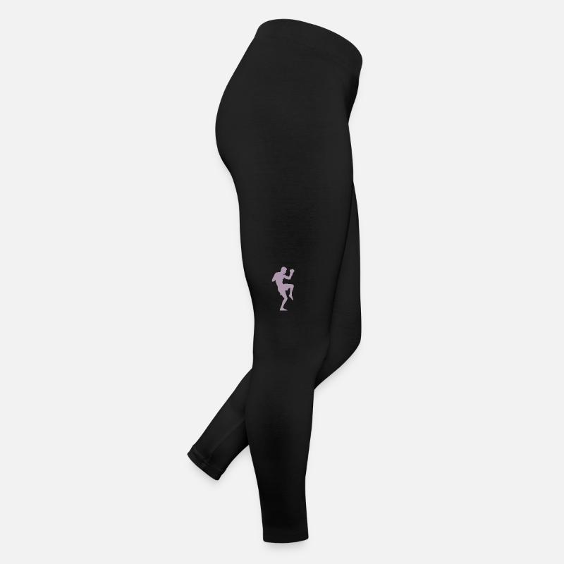 Silhouette de boxeur, conception puissante d’arts martiaux Legging en jersey Femme