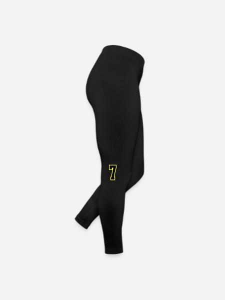 7 Number Leotard - Women’s Jersey Leggings - black - Right