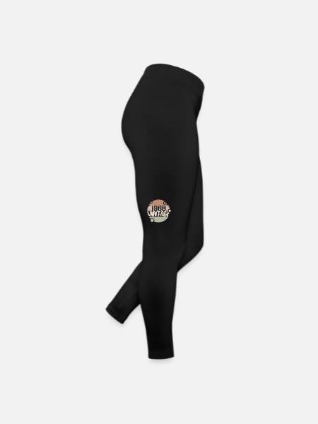Jahrgang 1968 Retro Geschenke 1968 Jahrgang 1968 - Frauen Jersey Leggings - Schwarz - Rechts