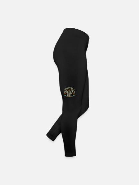Construit en Juillet 2011 | Cadeau Juillet 2011 - Legging en jersey Femme - noir - Droite