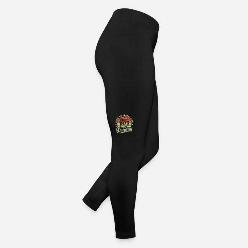 Retro März 1973 Geschenk März 1973 Geboren März 1973 Frauen Jersey Leggings
