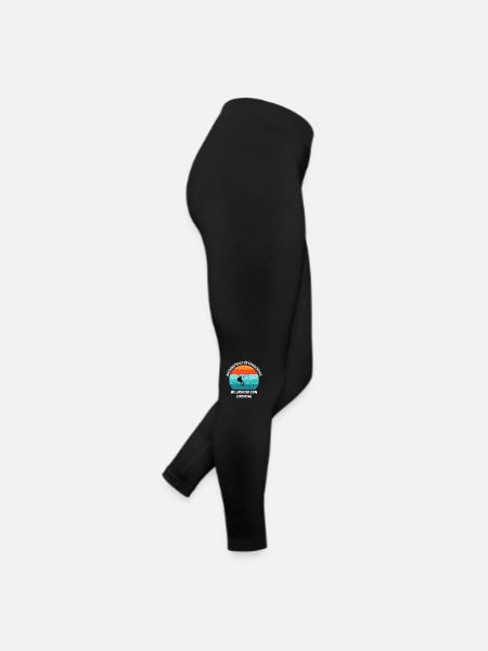 Canyoning Bergsteigen Klettern Wandern Berge - Frauen Jersey Leggings - Schwarz - Rechts