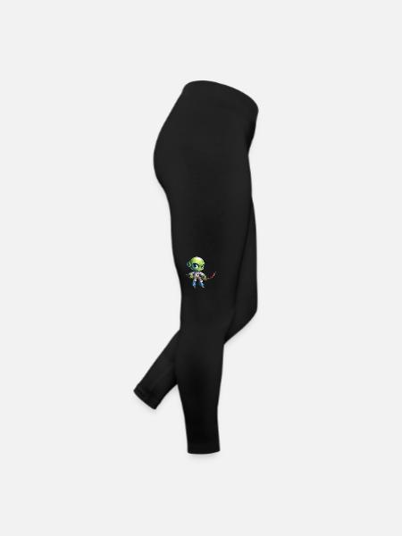 Joueurs de hockey extraterrestres - Legging en jersey Femme - noir - Droite