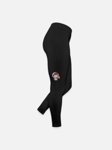 Astronaut with pizza - Women’s Jersey Leggings - black - Right