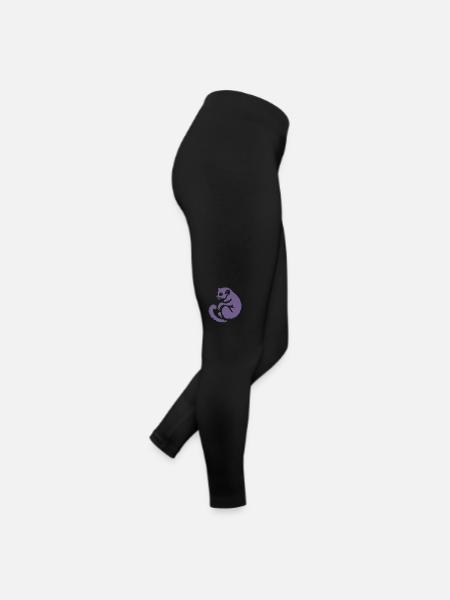 Loris Slowlori Silhouette Säugetier - Frauen Jersey Leggings - Schwarz - Rechts