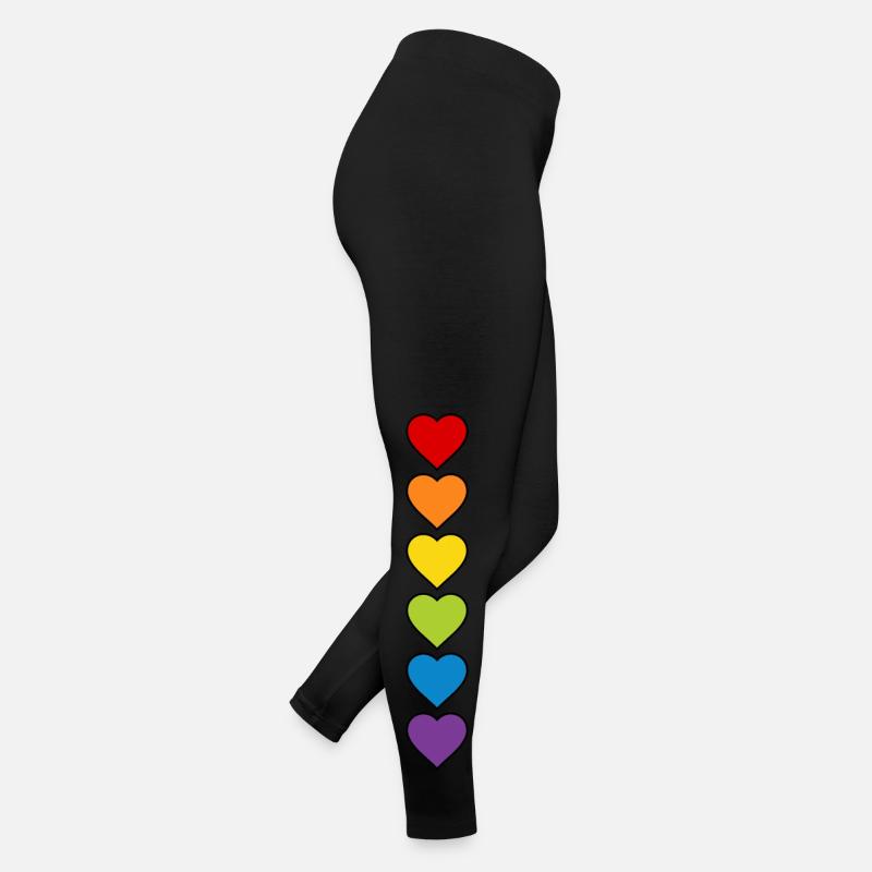 LGBT CSD LGBTQ+ HEART RAINBOW HEARTS PRIDE MONTH Women’s Jersey Leggings