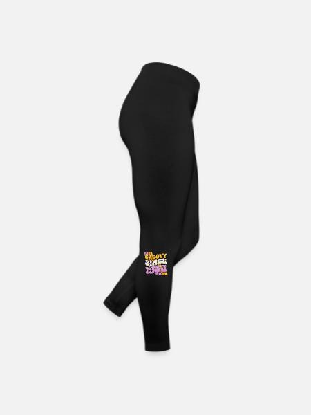Groovy seit 1983 Retro Vintage Geburtstag Geschenk - Frauen Jersey Leggings - Schwarz - Rechts