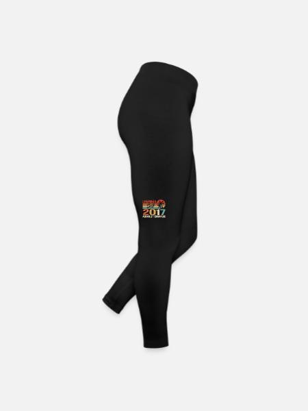 Original 2017 Jahrgang Vintage Geburtstag 2017 - Frauen Jersey Leggings - Schwarz - Rechts