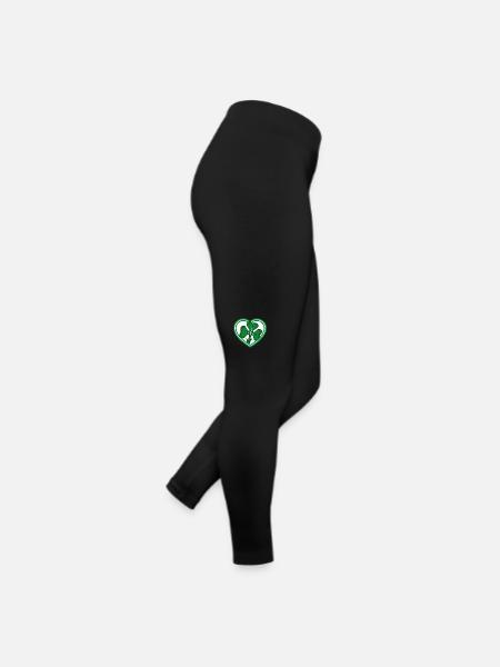 Herz Fürth - Frauen Jersey Leggings - Schwarz - Rechts