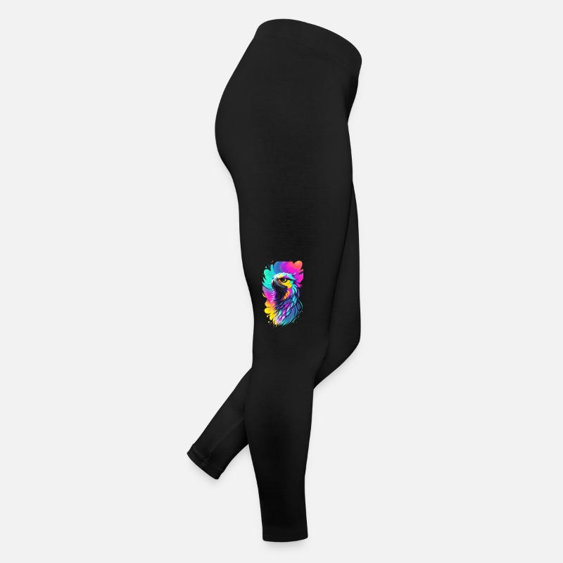Aigle coloré dans le style splash art Legging en jersey Femme