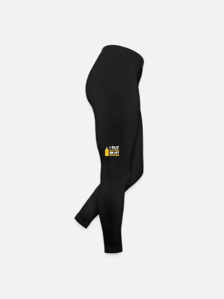 Mustard Yellow Mustard Delicious Eat Hot Mustard - Women’s Jersey Leggings - black - Right