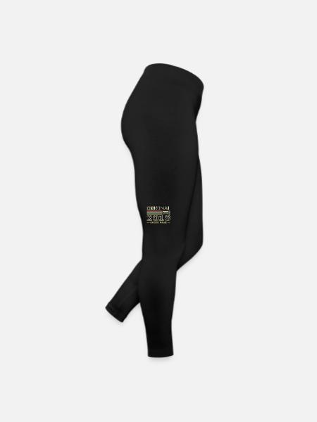 Original 2018 Jahrgang Retro Geburtstag Vintage - Frauen Jersey Leggings - Schwarz - Rechts