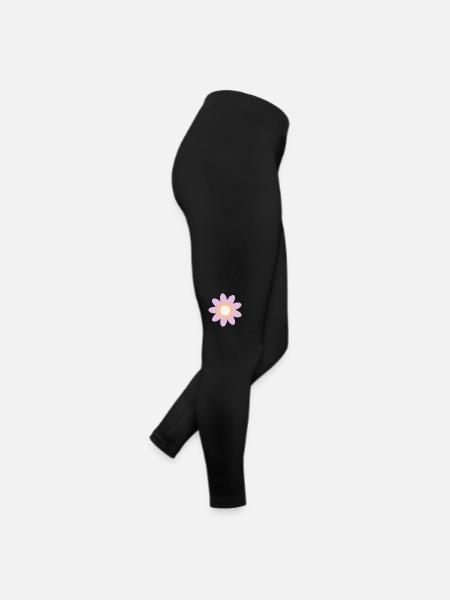 Blume pastell Blume Blumen pastell Blumen flieder - Frauen Jersey Leggings - Schwarz - Rechts
