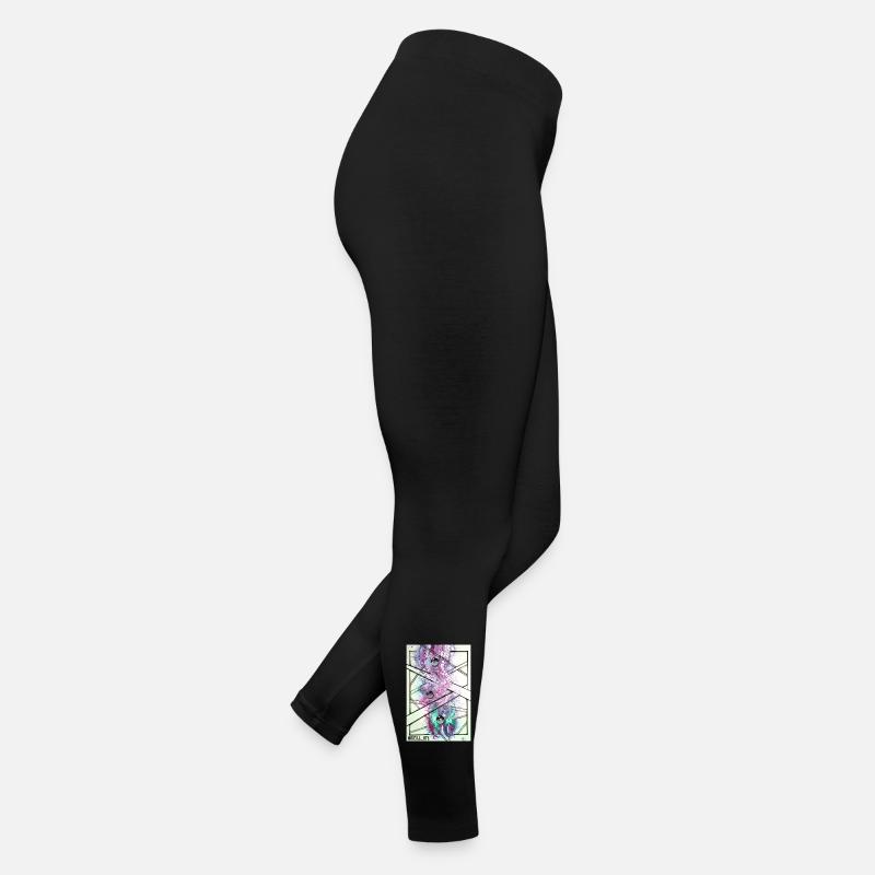 pink bubbles - Frauen Jersey Leggings - Schwarz