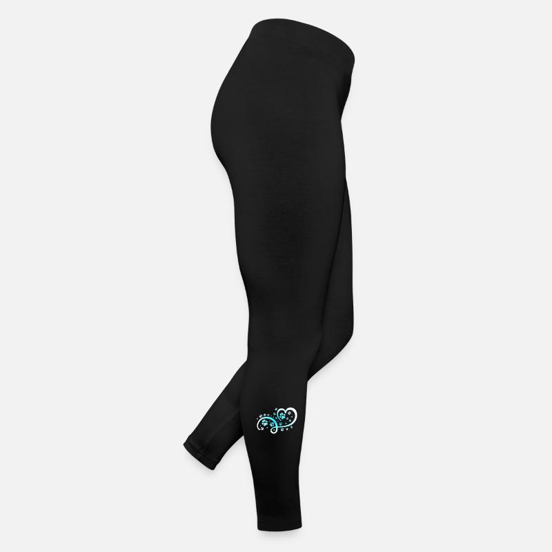 Herz mit Pfötchen und Sternen Frauen Jersey Leggings