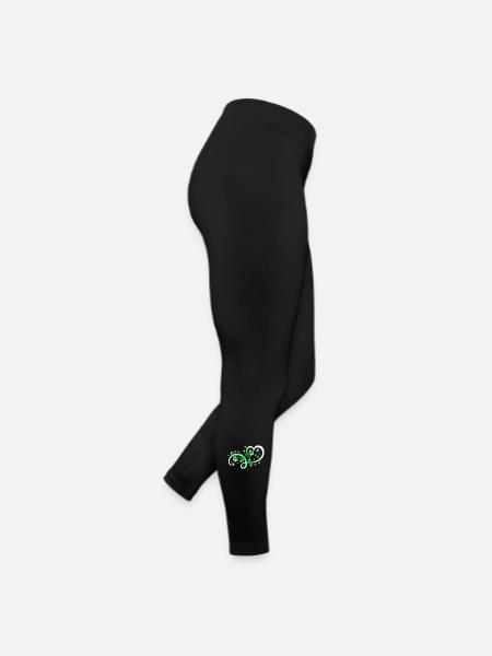 Herz mit Pfötchen und Sternen - Frauen Jersey Leggings - Schwarz - Rechts