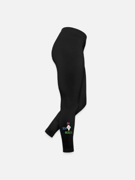 An scheiß muas i - Statement - Frauen Jersey Leggings - Schwarz - Rechts