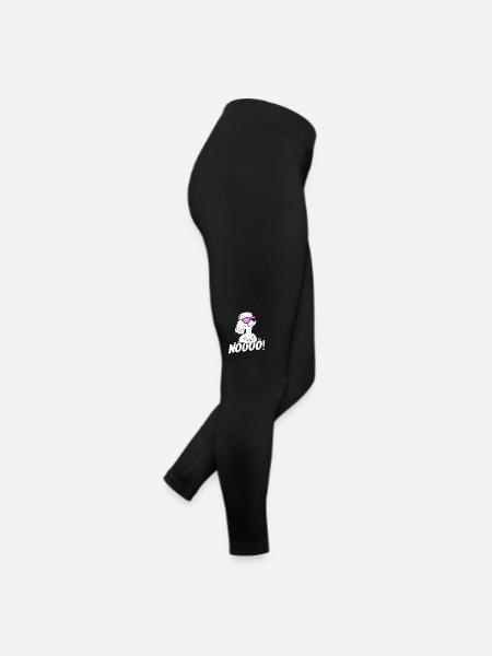 Weißer sturer Pudel bellt NÖOOÖ - Frauen Jersey Leggings - Schwarz - Rechts