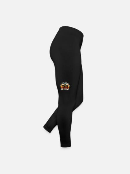 Jahrgang 1976 Retro 1976 Geburtstagsgeschenk - Frauen Jersey Leggings - Schwarz - Rechts