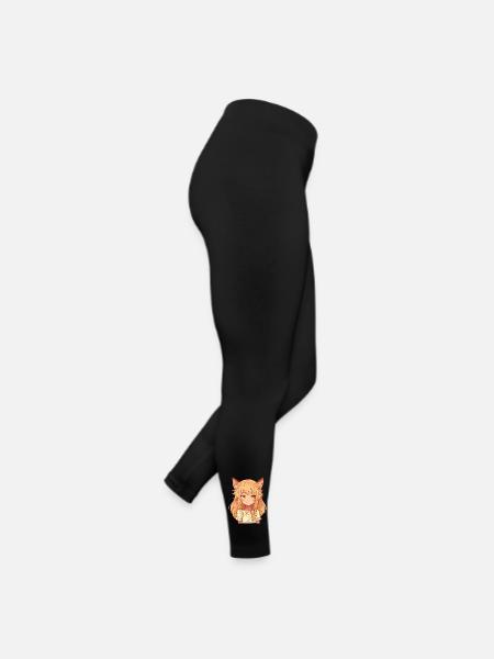 Kemonomimi Anime Manga Kawaii Chibi Girl Character - Women’s Jersey Leggings - black - Right