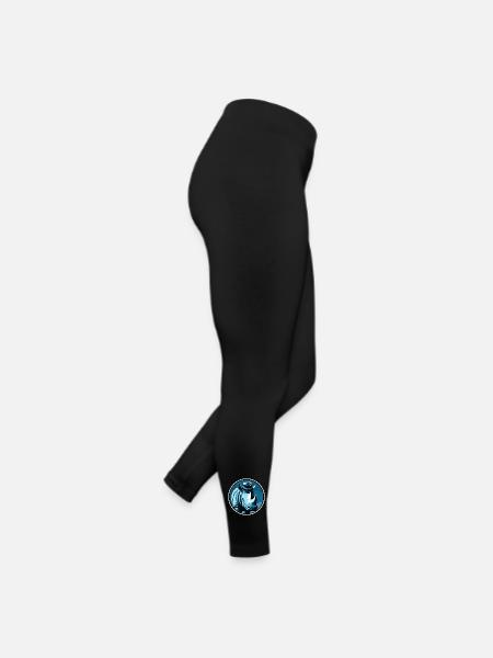 Nashorn mit Hut - Frauen Jersey Leggings - Schwarz - Rechts
