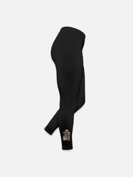 Pilote de karting rétro des années 80 style Vaporwave - Legging en jersey Femme - noir - Droite