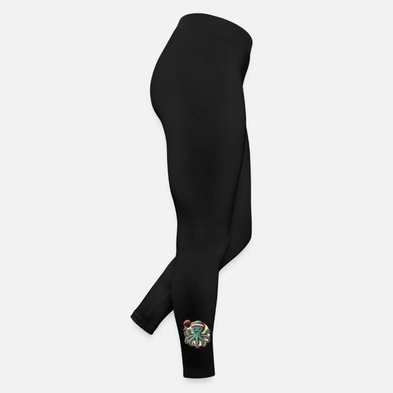 drôle pieuvre tennis de table dessin animé rétro Legging en jersey Femme