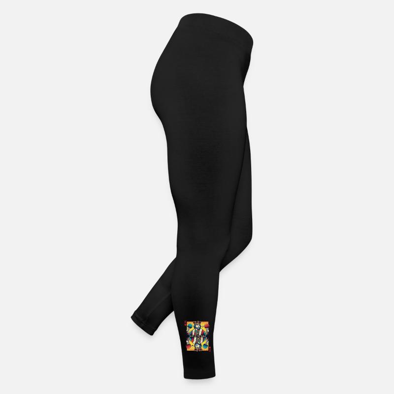 Retro Table Tennis King Playing Card Vintage Style Women’s Jersey Leggings