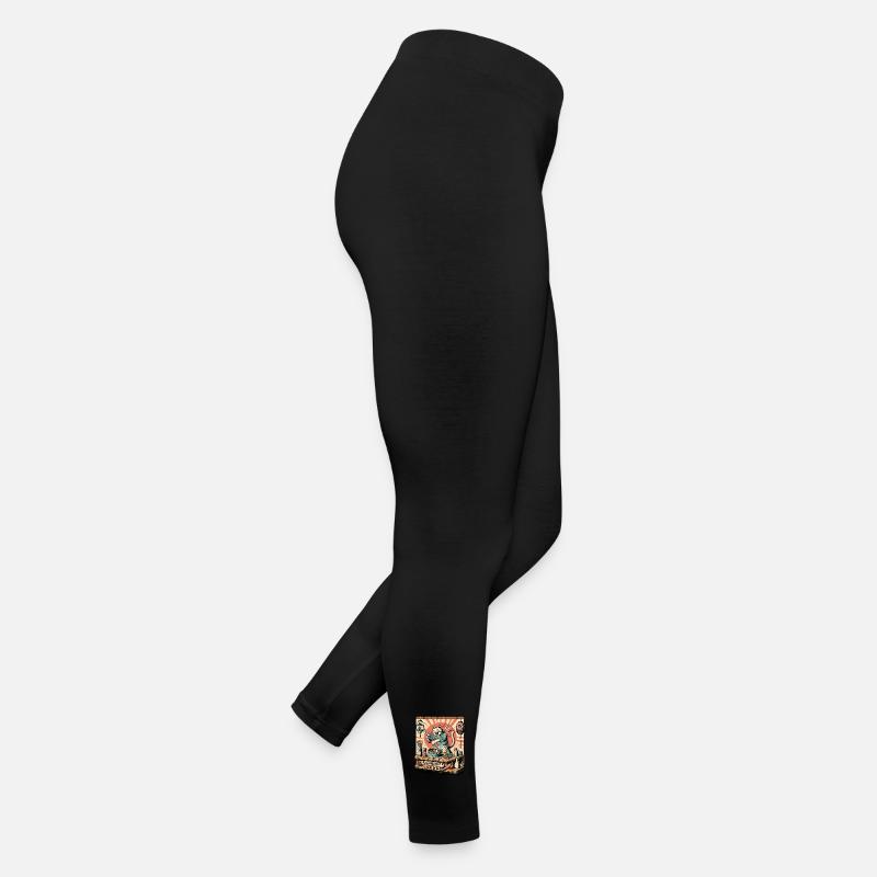 Lustige Katzen Ramen Nudeln Retro Kawaii Frauen Jersey Leggings