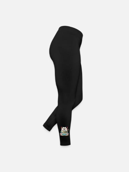 Ramen Nudeln Japanisches Streetwear Anime Kawaii - Frauen Jersey Leggings - Schwarz - Rechts