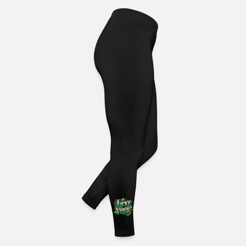 St. Patrick's Day Lucky Vibes Design Frauen Jersey Leggings