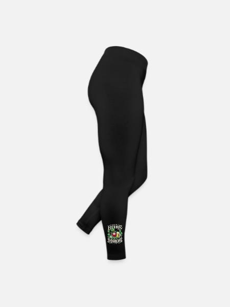 Bier und shenanigans St. Patricks Tag Spaß - Frauen Jersey Leggings - Schwarz - Rechts