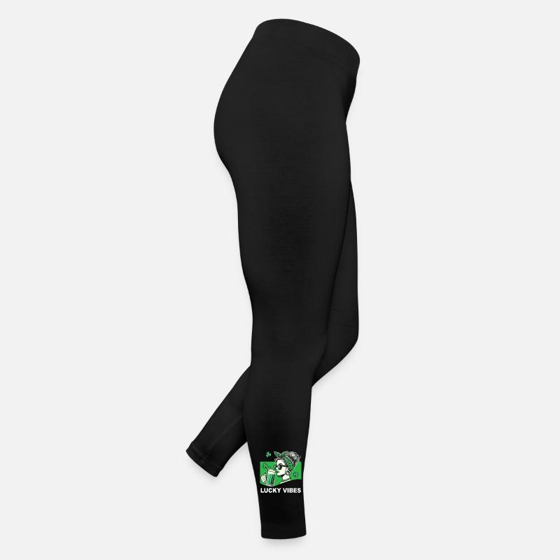 St. Patrick's Day Lucky Vibes Kleeblatt Frauen Jersey Leggings